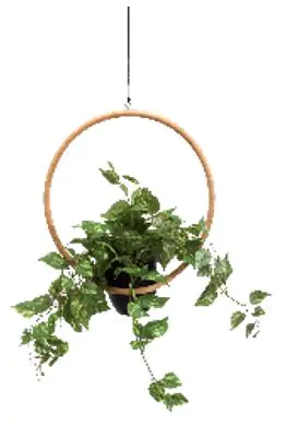  Product image 3 of the product “Makima hanging planter, made of rattan wood, 50 cm height. Natural Color. ”